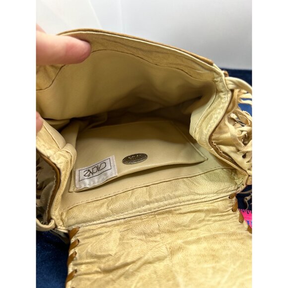 Cache Viva Beige  Crossbody Bag With Beaded Accents & Long Strap southwestern - Picture 7 of 10